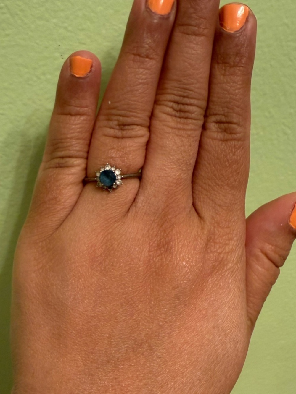 Sterling Silver London Blue Topaz Halo Gemstone Ring